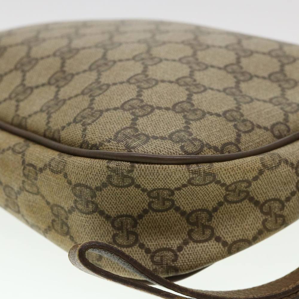GUCCI GG Canvas Web Sherry Line Clutch Bag Beige Red Green Auth am4114 - Picture 15 of 16